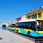 Home 20 인천 월미도 명소화 과정 - A vibrant urban waterfront promenade in a European coastal town, blending traditional architecture w...